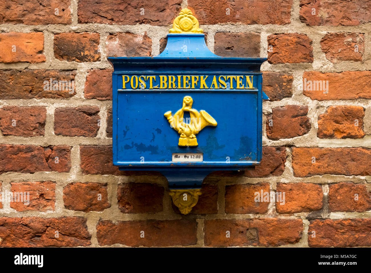 Old German Postbox, Allemagne Banque D'Images