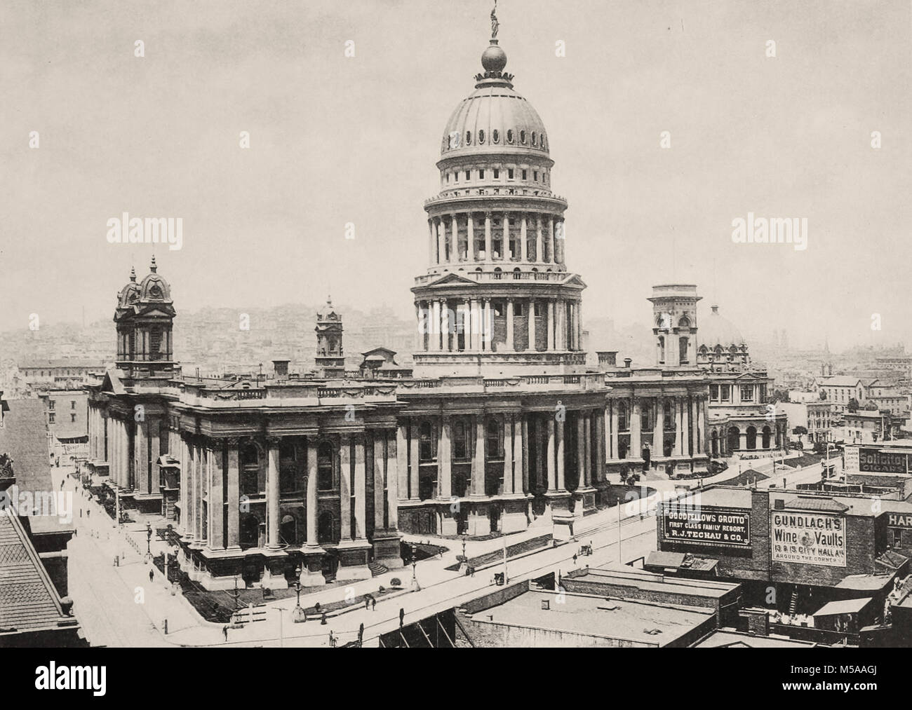 Hôtel de ville - San Francisco en 1900 - photographie vintage Banque D'Images