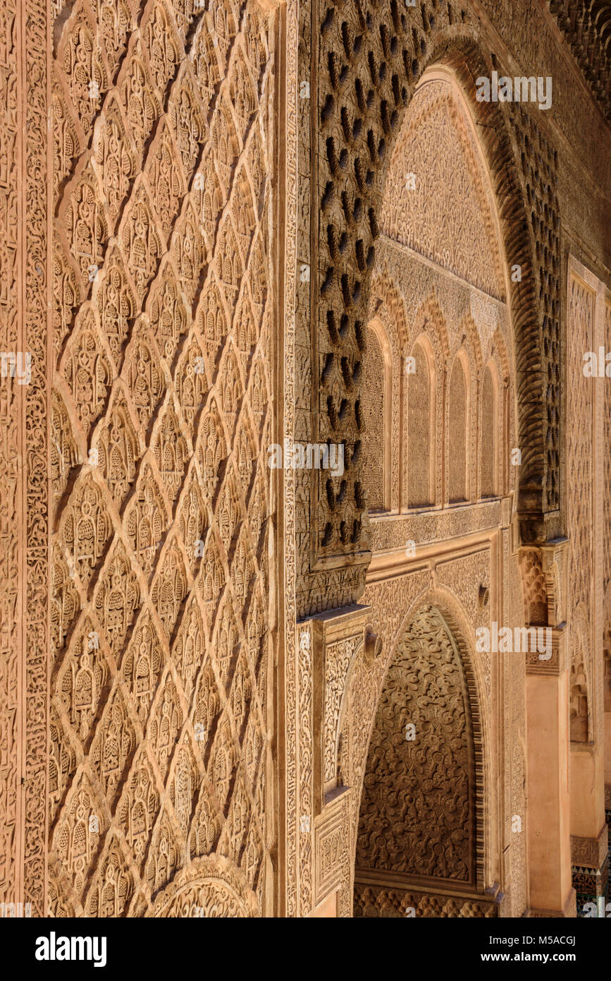 Le Maroc, Marrakech, Medina, Medersa Medersa Ben Youssef, l'Afrique, du Maghreb Banque D'Images