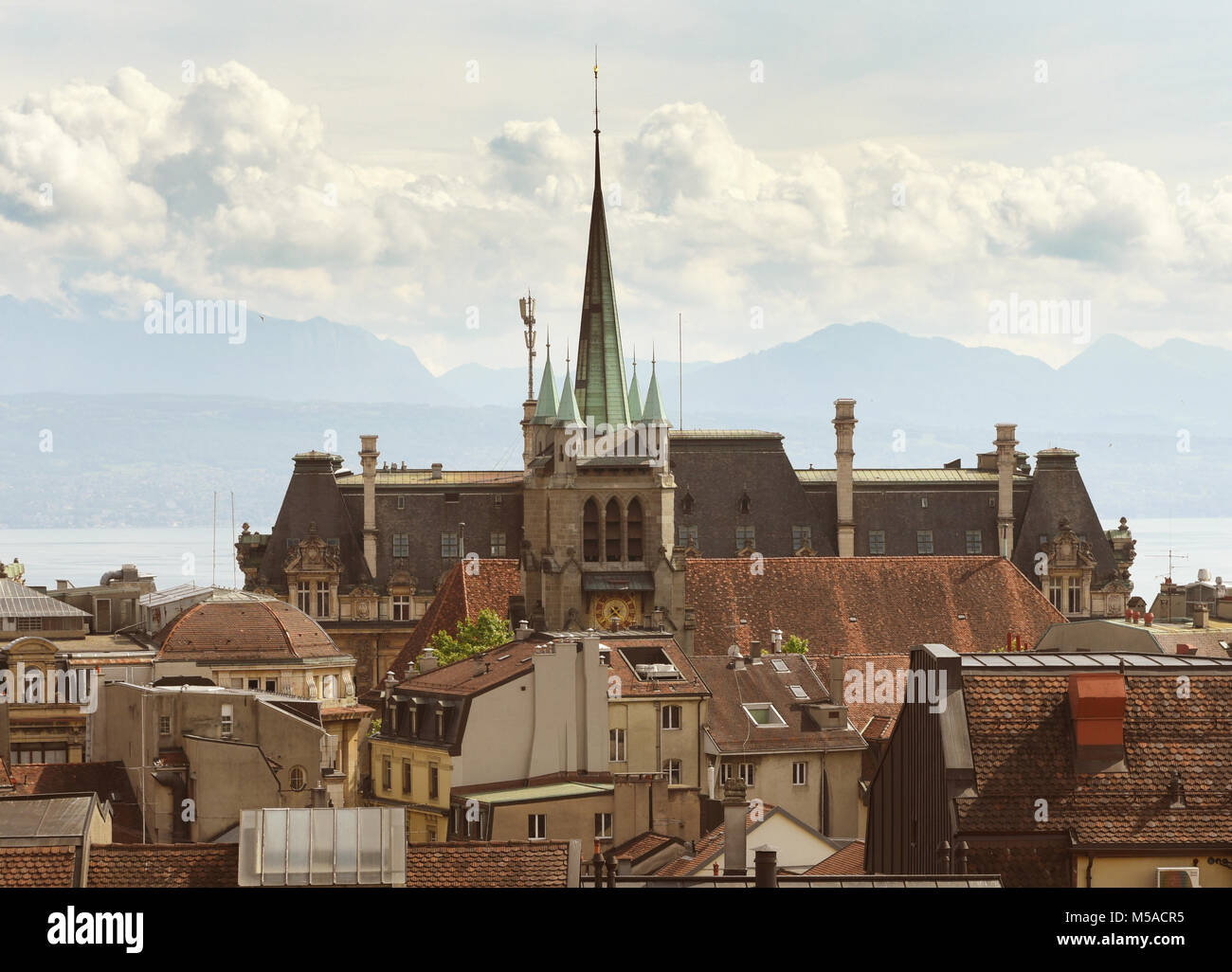L'église Saint-François à Lausanne, Suisse. Banque D'Images L'église Saint-François à Lausanne, Suisse. Banque D'Images