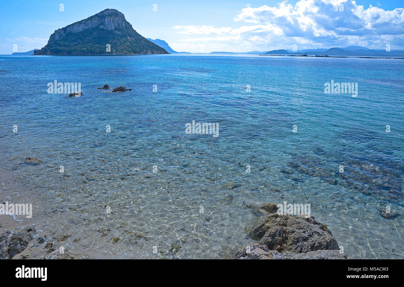 La Sardaigne, Italie : une plage dans le Golfo di Marinella près de Golfo Aranci Banque D'Images
