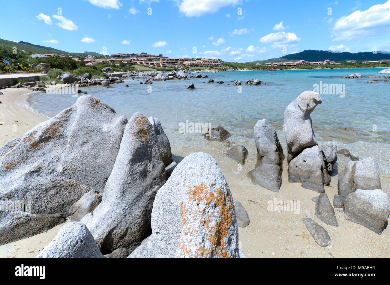 La Sardaigne, Italie : une plage dans le Golfo di Marinella près de Golfo Aranci Banque D'Images
