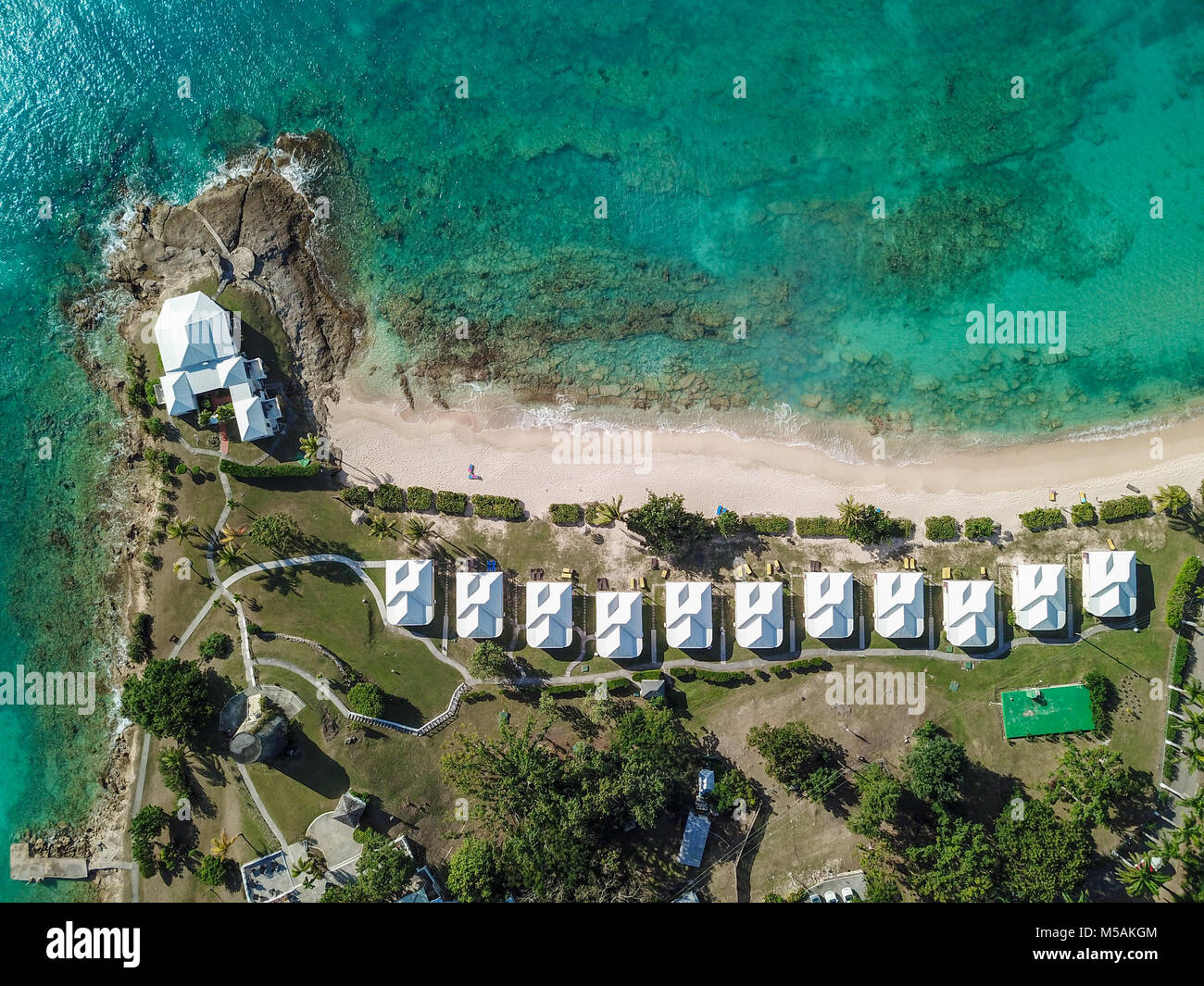 Hawksbill Beach Resort, Antigua Banque D'Images