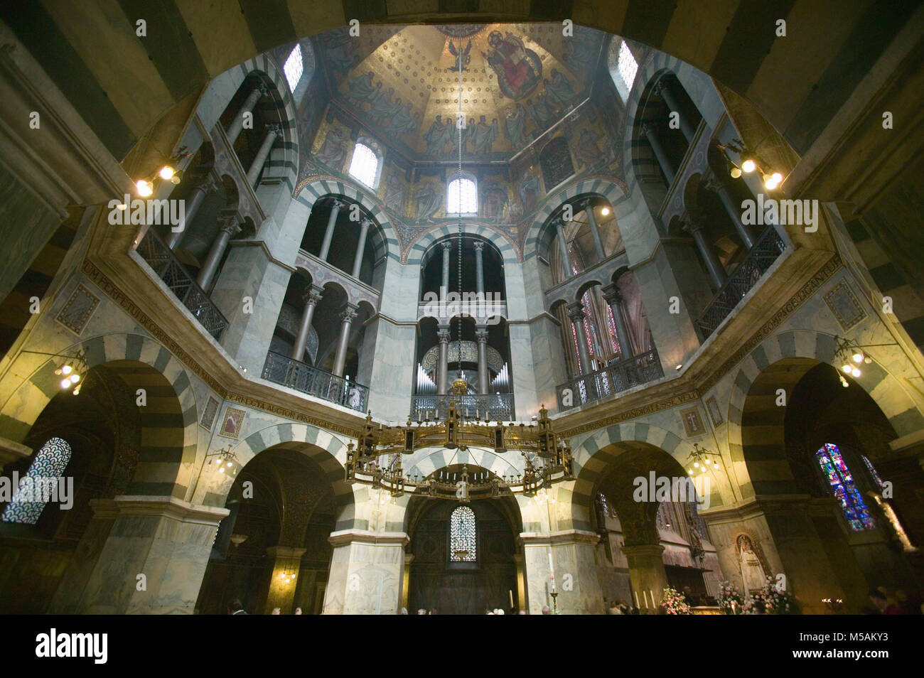Cathédrale d'Aix, Aix-la-Chapelle ou Aix-la-Chapelle, Rhénanie du Nord-Westphalie, Allemagne Banque D'Images