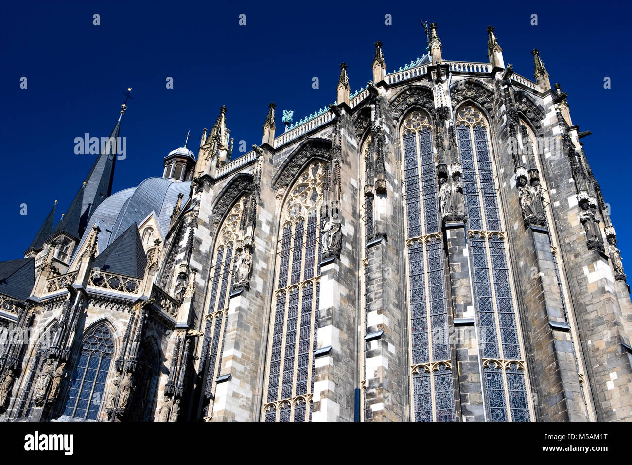 Cathédrale d'Aix, Aix-la-Chapelle ou Aix-la-Chapelle, Rhénanie du Nord-Westphalie, Allemagne Banque D'Images