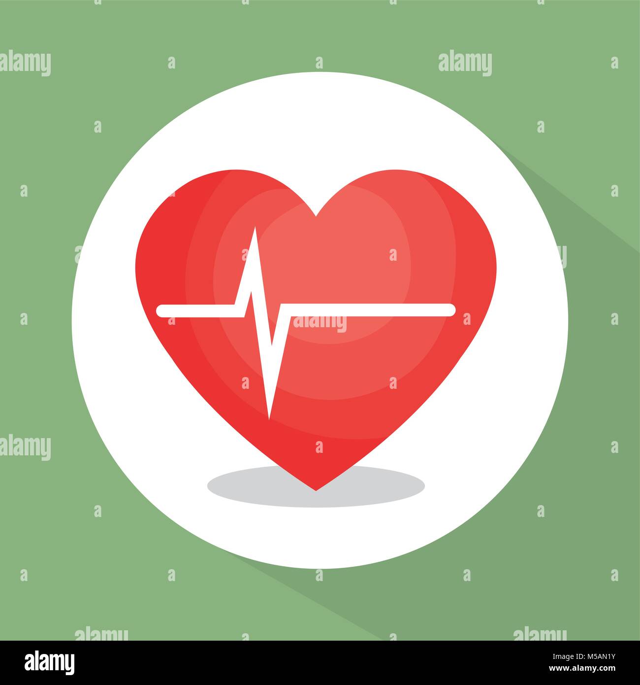 Heart cardio de vie sain Illustration de Vecteur