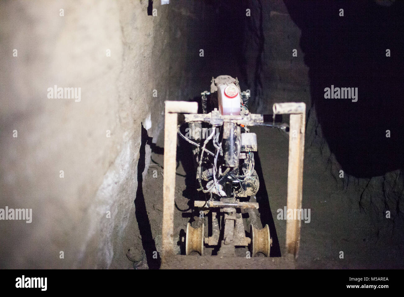 La ferme 'tunnel Joaquin El Chapo Guzman' utilisées pour échapper à la prison de l'Altiplano près de Toluca, Mexique le mercredi 15 juillet 2015. C'est la deuxième fois qu'il a échappé à une prison mexicaine. Banque D'Images