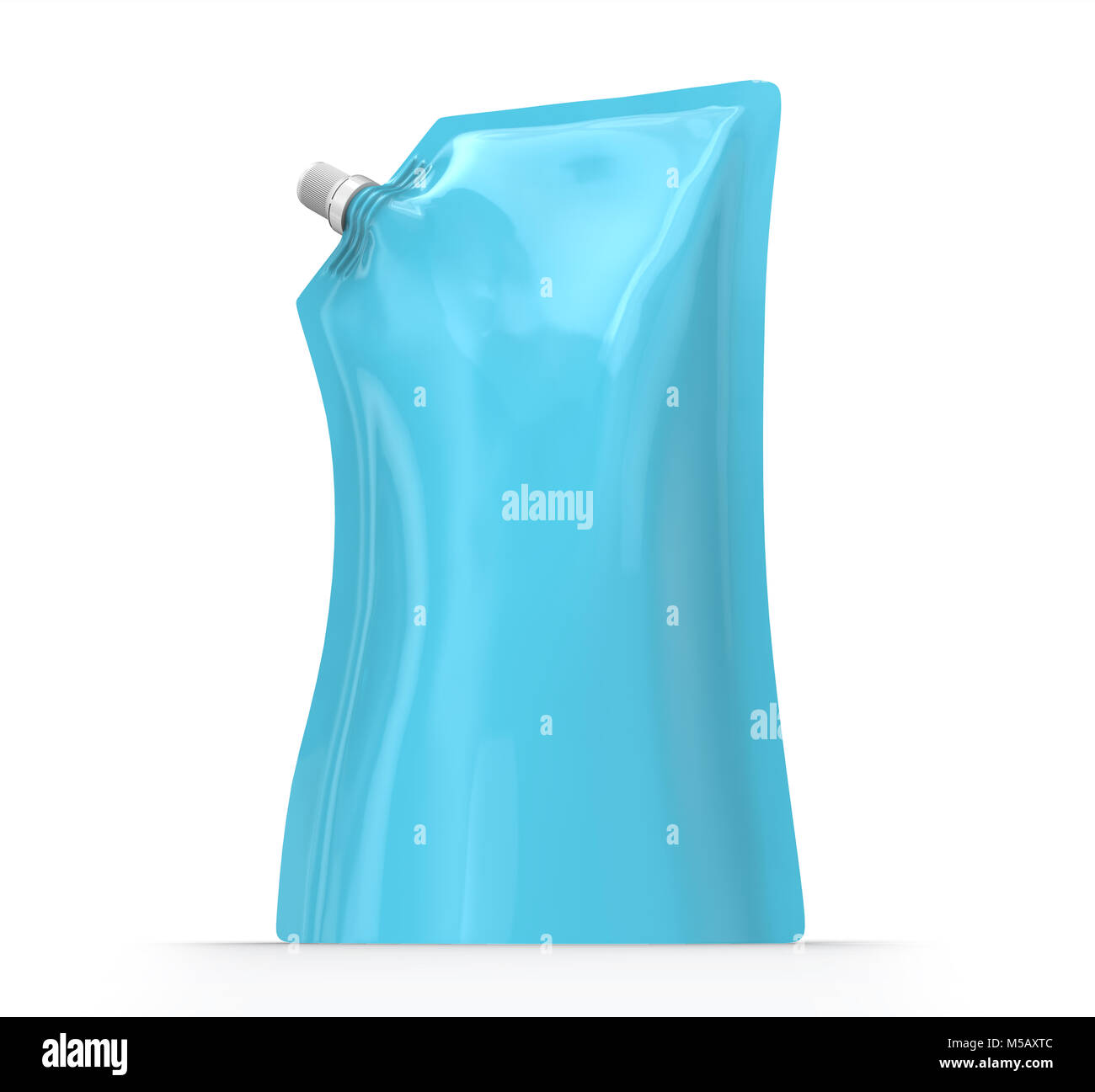 Forfait recharge de détersif, rendu 3D light blue sac sachet d'immersive avec cap Banque D'Images
