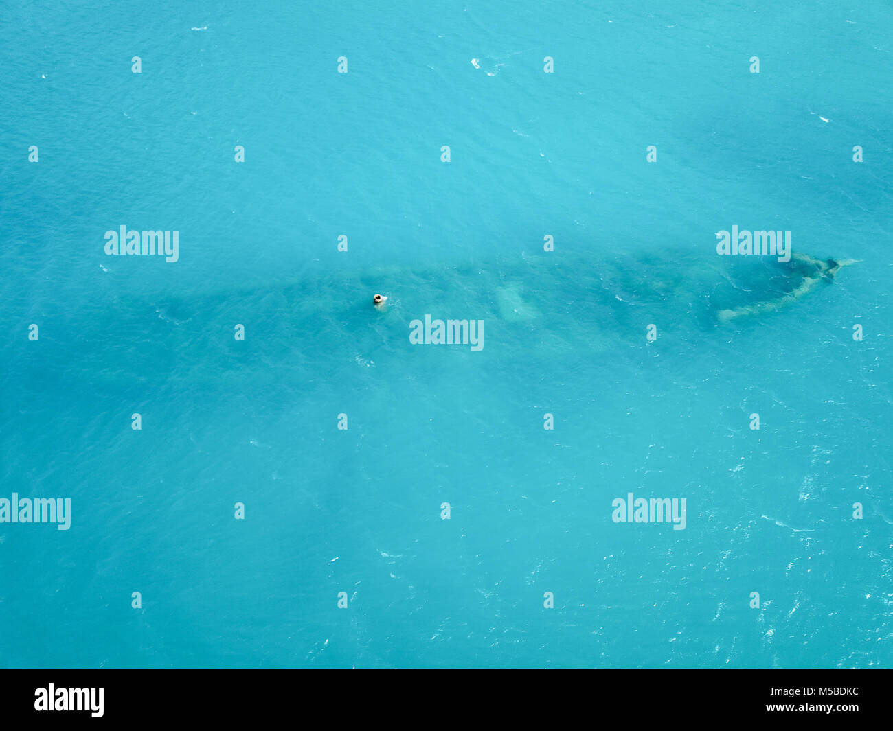 Naufrage de l'Andes, un 1874 à trois-mâts barque en acier coulé en 1904, Deep Bay, Antigua Banque D'Images