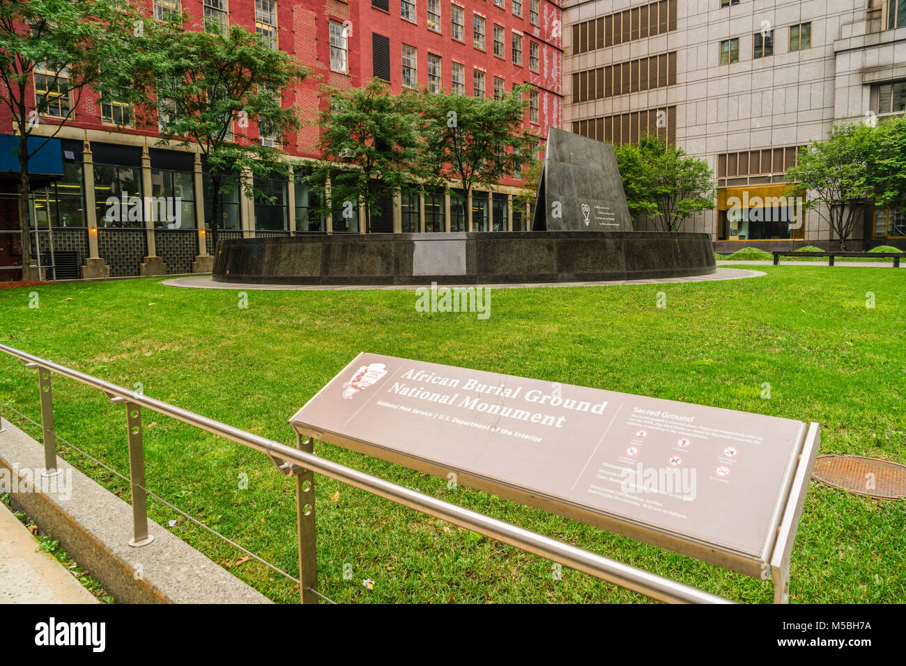 African Burial Ground National Monument Foley Square Manhattan - New York, New York, USA Banque D'Images