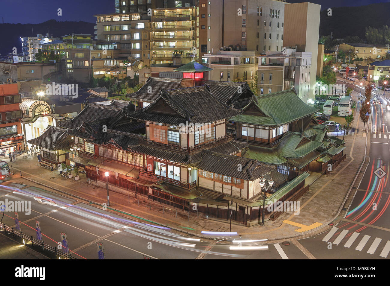 Le Japon, l'île de Shikoku, Matsuyama City, Dogo Onzen Bldg. Banque D'Images