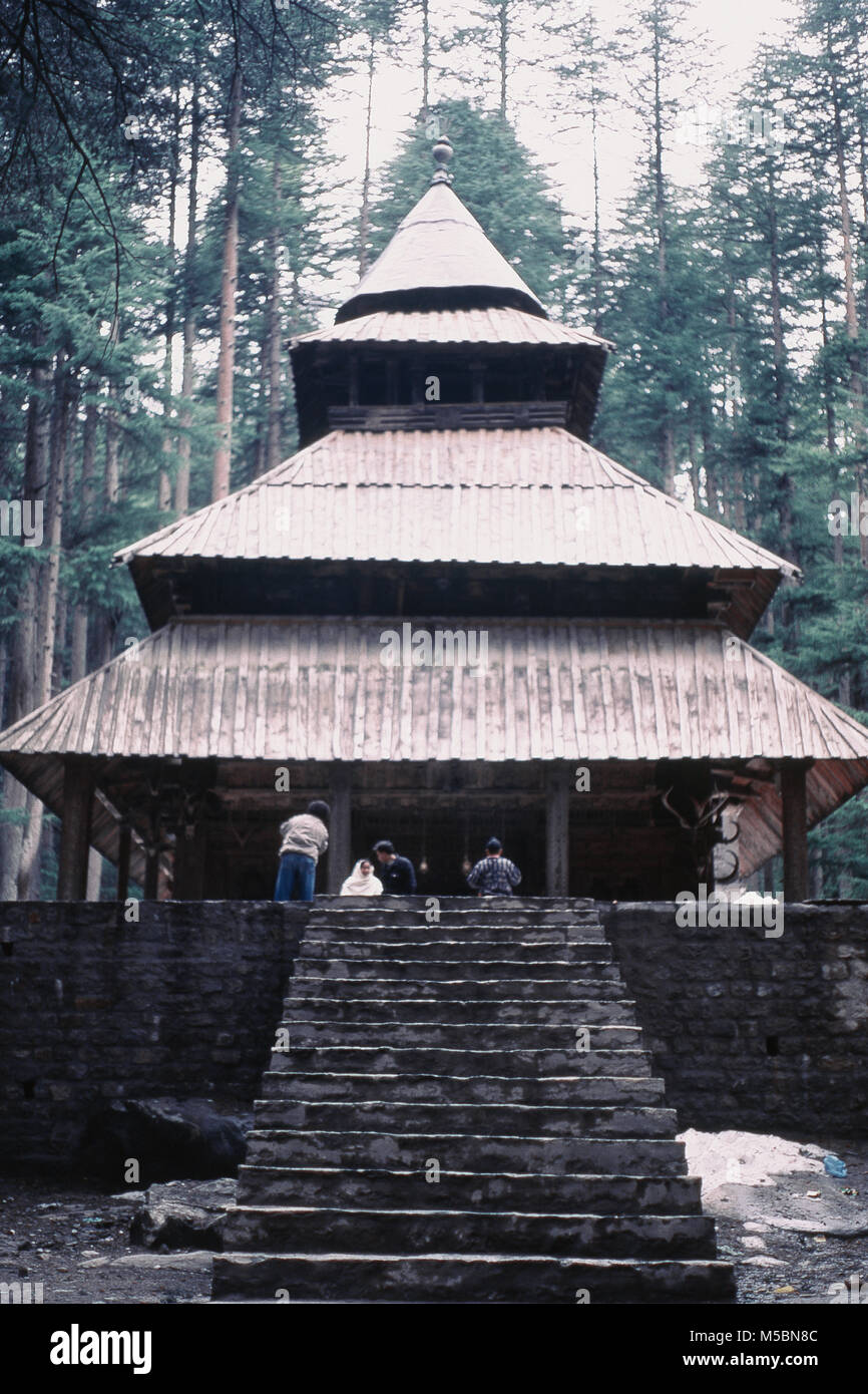 Hidimba Devi temple de Manali, Himachal Pradesh, Inde Banque D'Images