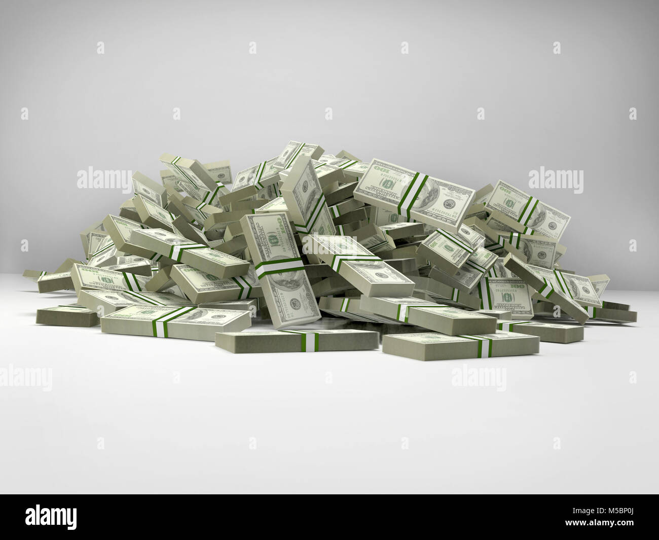 Liasses de billets de 100 dollars américains Banque de photographies et ...