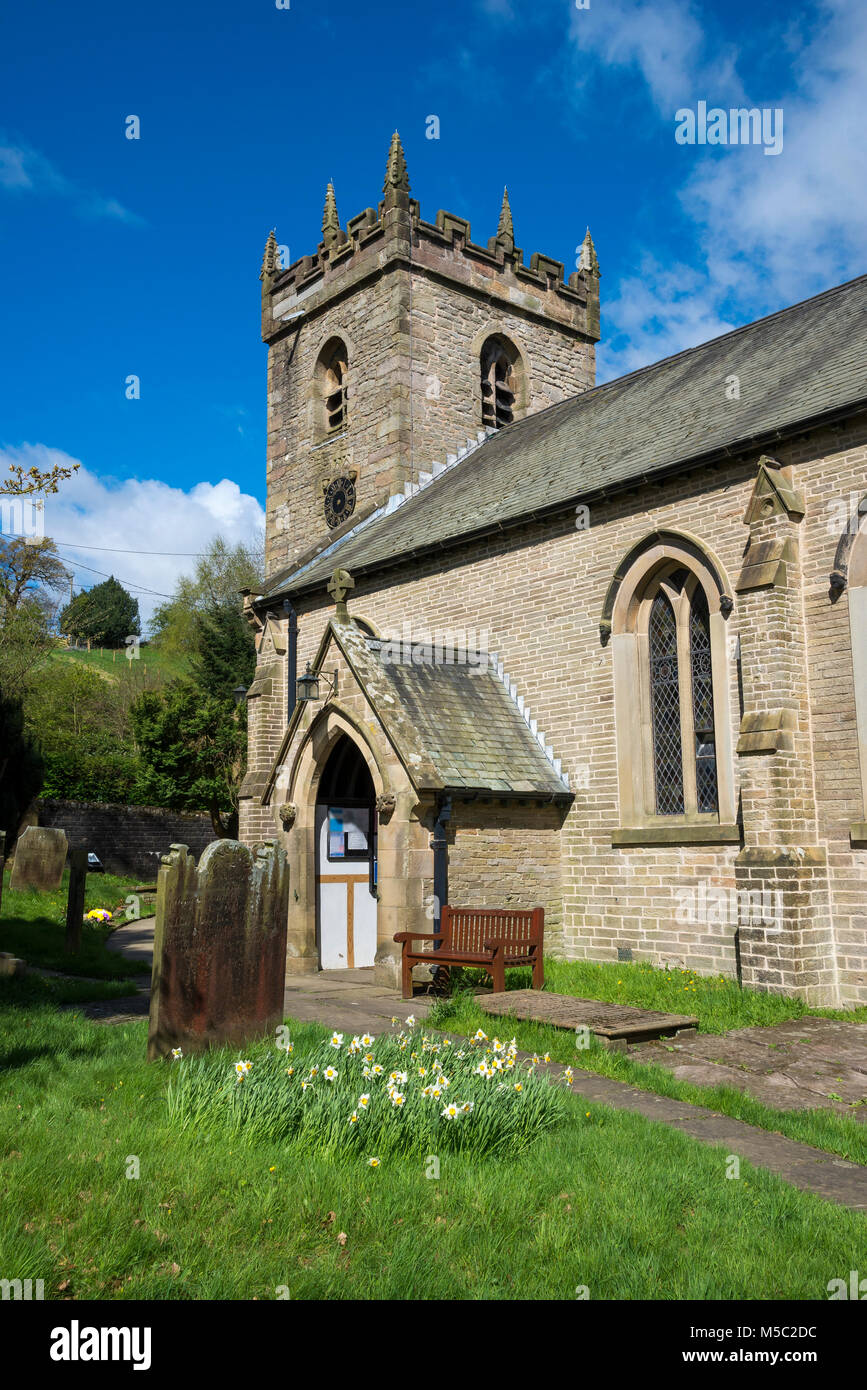 St James' Church à Taxal près de Whaley Bridge, Derbyshire, Angleterre. Banque D'Images