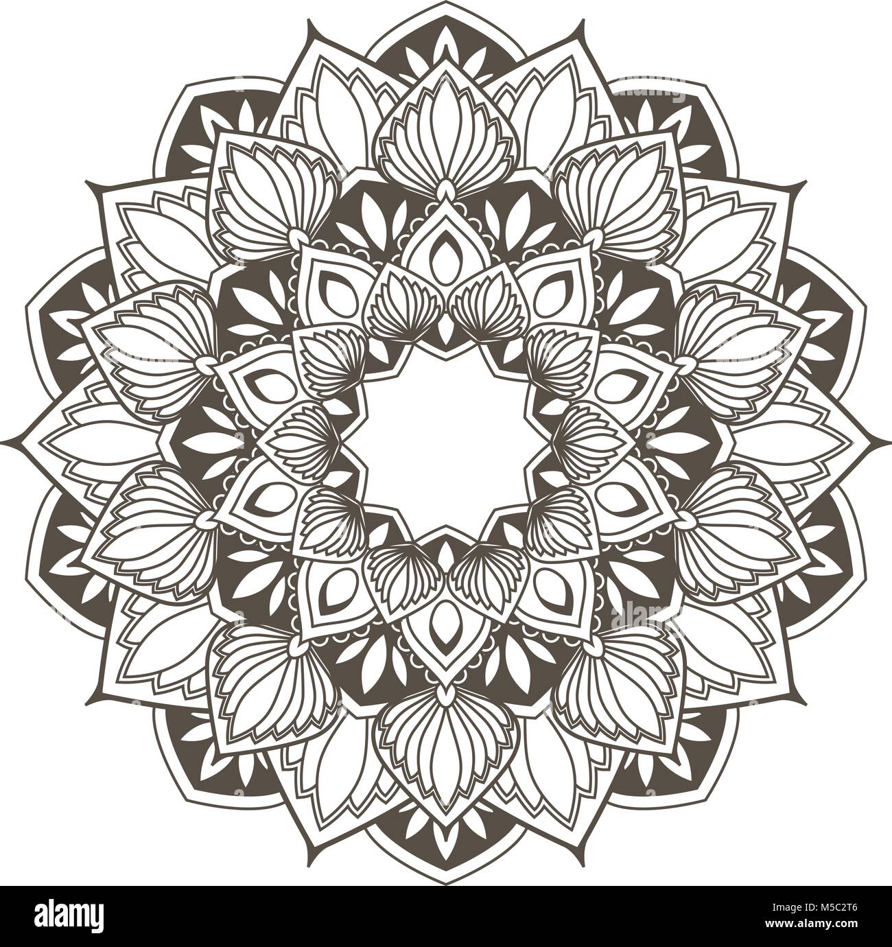 Mandala ethniques Design - style fleur motif oriental Illustration de Vecteur