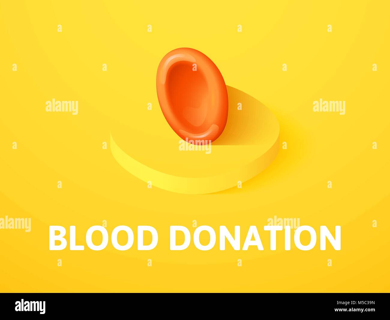 Don du sang l'icône isométrique, isolée sur un fond de couleur Illustration de Vecteur