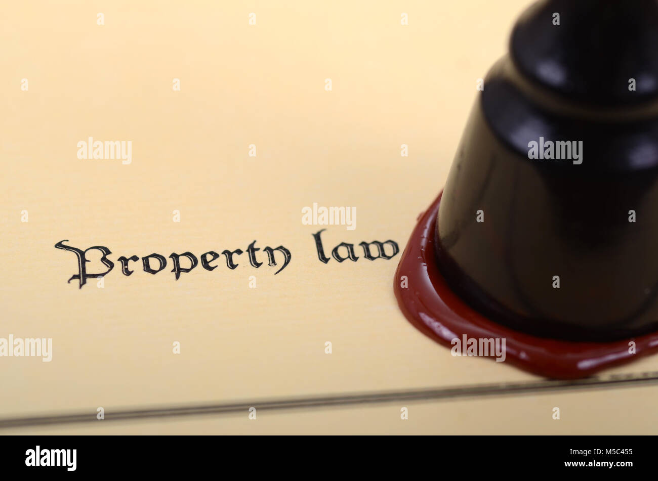 Droit de propriété notaire , joint , concept Légalité, propriété d'un bien, la loi sur le droit de propriété du concept. Banque D'Images