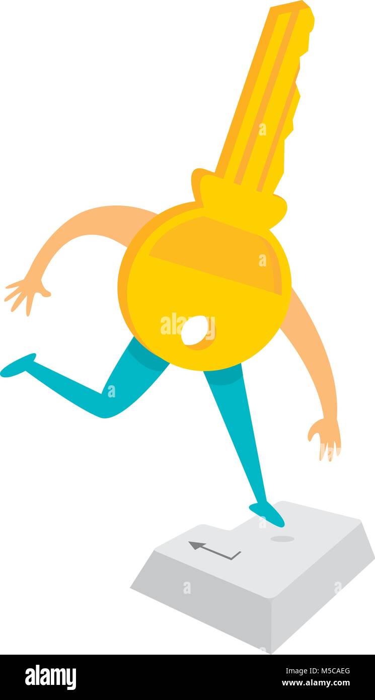 Cartoon illustration de touche clavier saisie Illustration de Vecteur