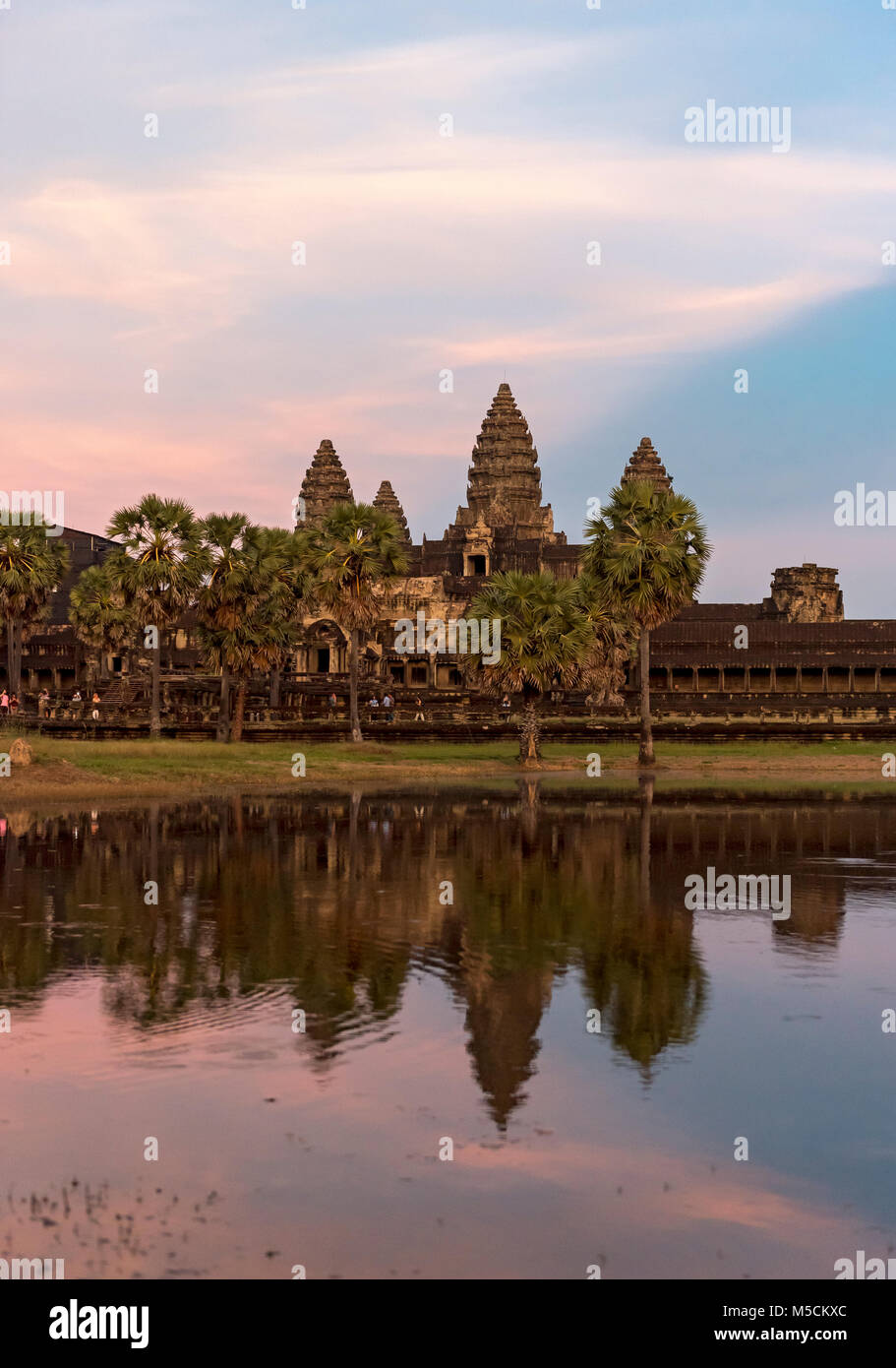 Angkor Wat au Cambodge, la lumière de fin d'après-midi Banque D'Images