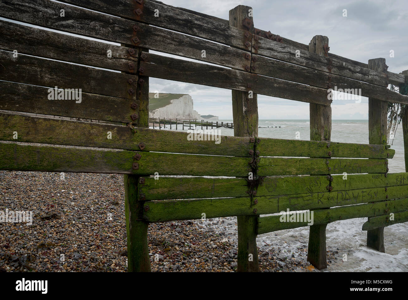 Urrugne beach East Sussex Banque D'Images