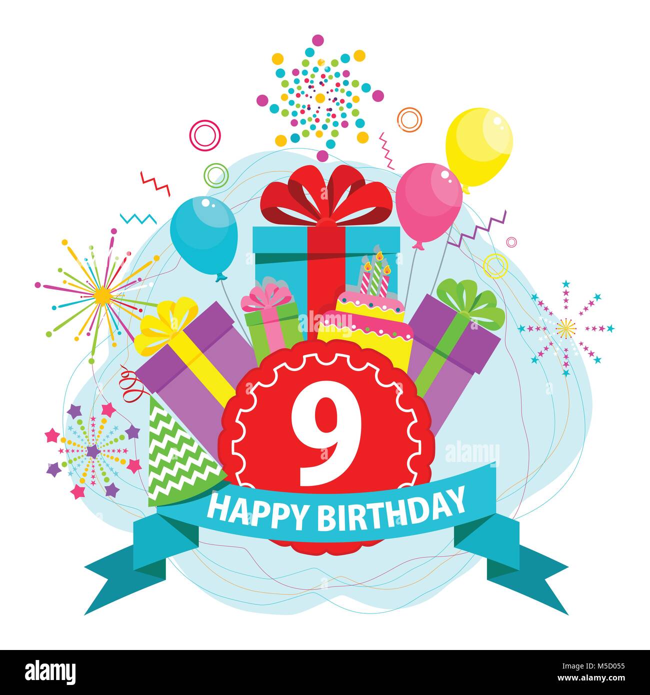 Carte D Anniversaire 9 Ans Image Vectorielle Stock Alamy Carte D Anniversaire 9 Ans Image Vectorielle Stock Alamy