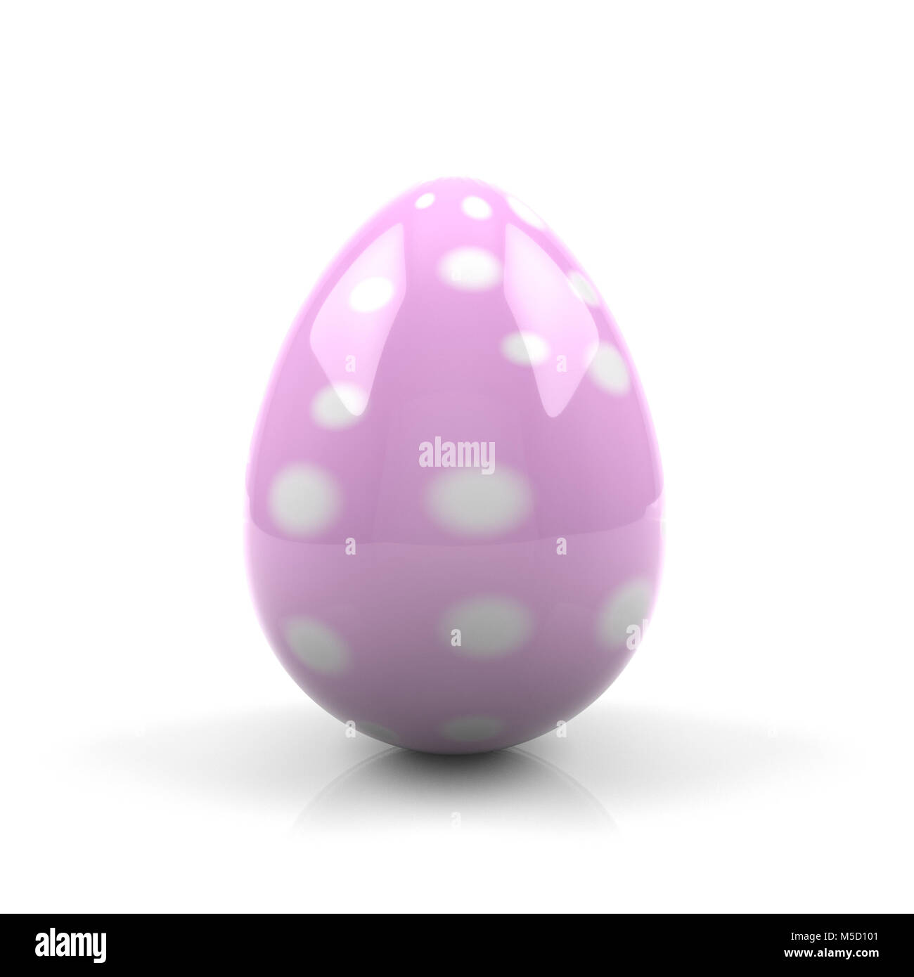Oeufs de Pâques colorés isolé sur fond blanc - le rendu 3D Banque D'Images