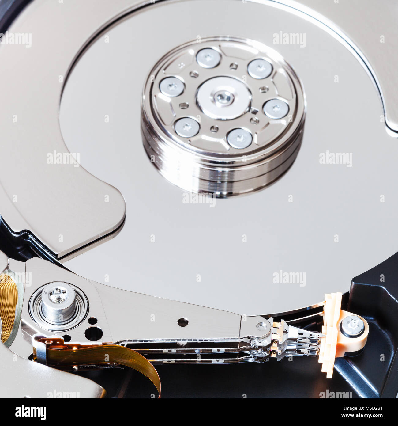 Tête et en plateau de 3,5 pouces interne de disque dur sata close up Banque D'Images