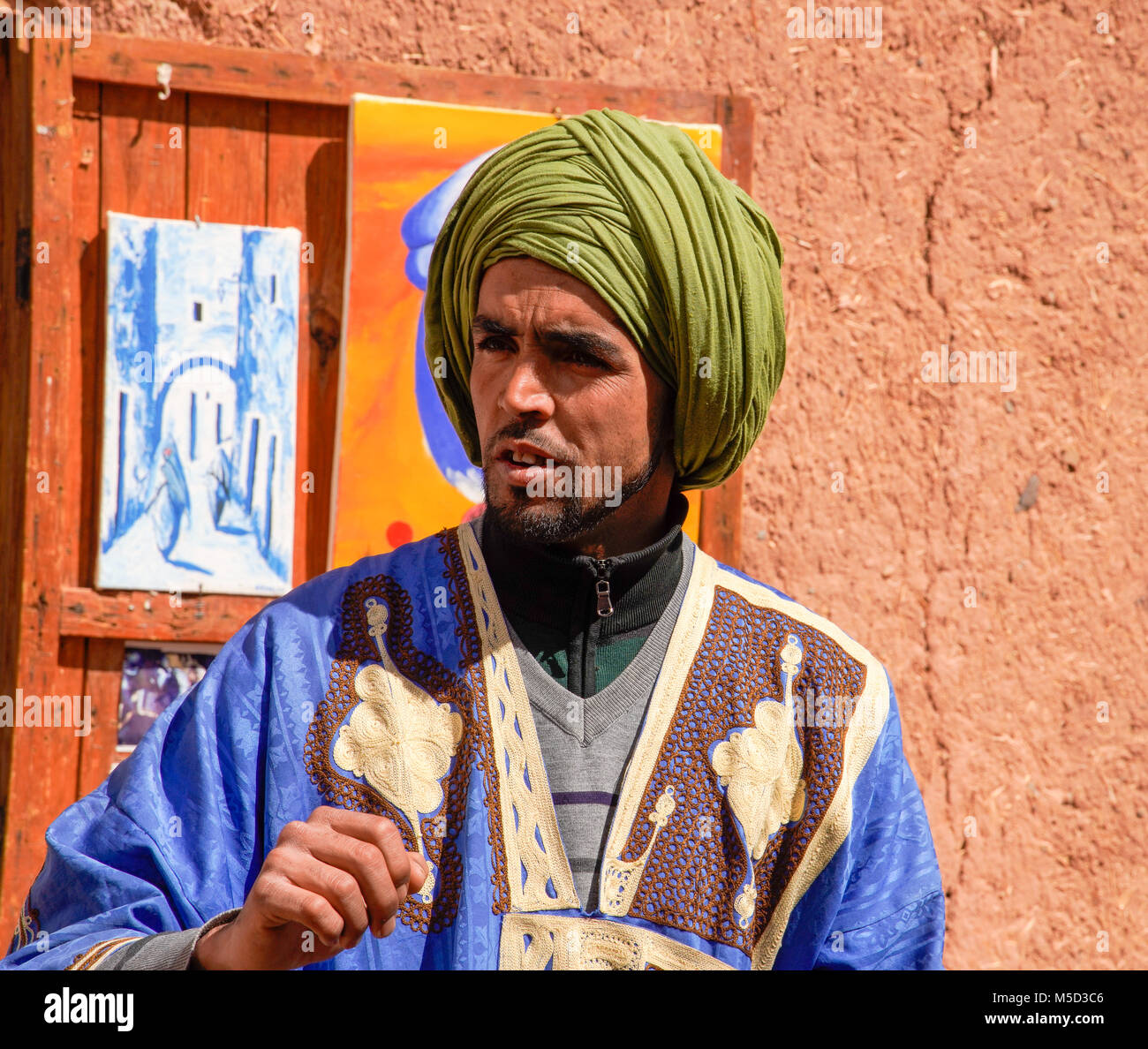 En touareg ancienne ville de Ait Benhaddou, Maroc. Banque D'Images
