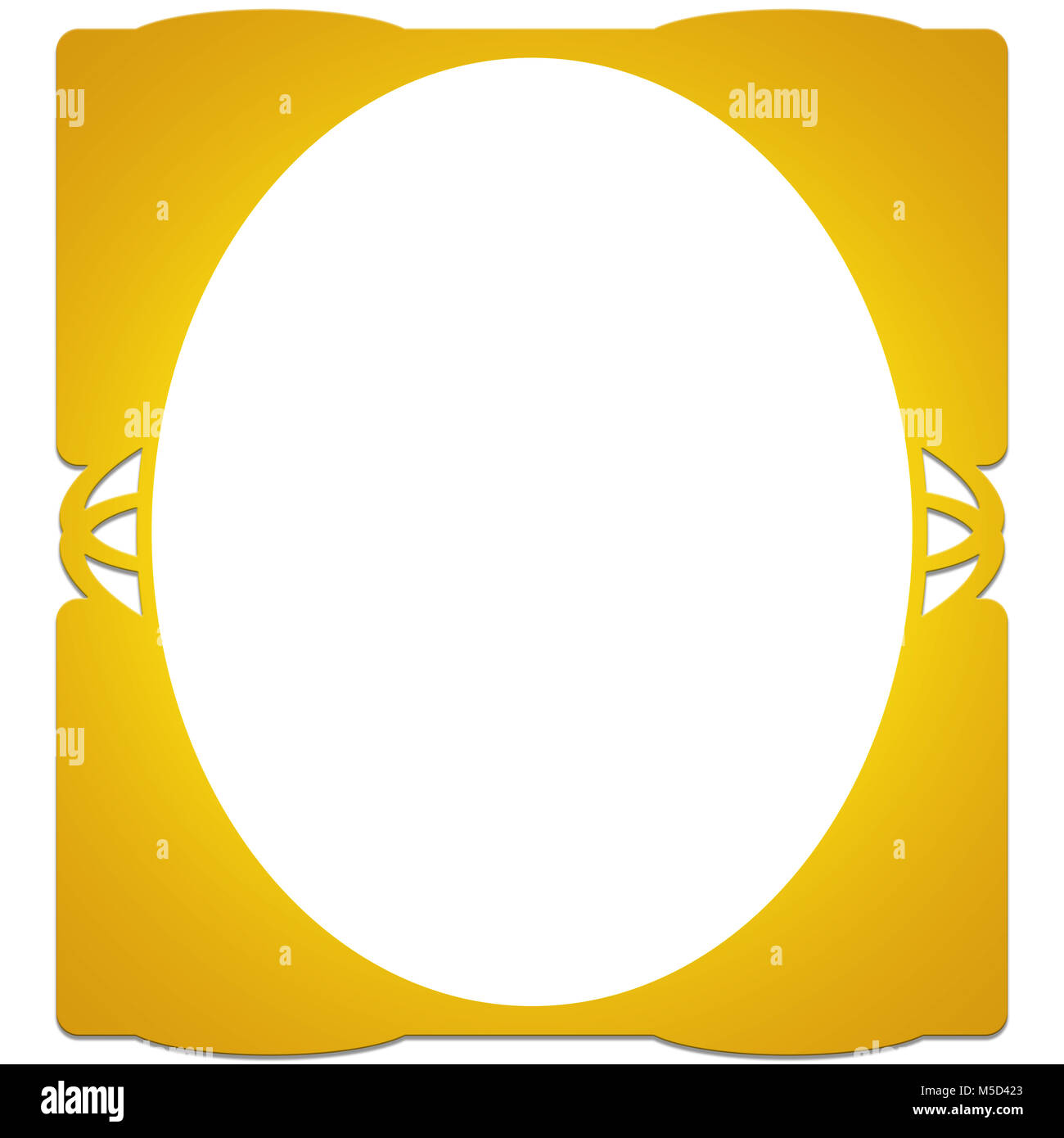 Vintage gold frame sur un fond blanc Banque D'Images