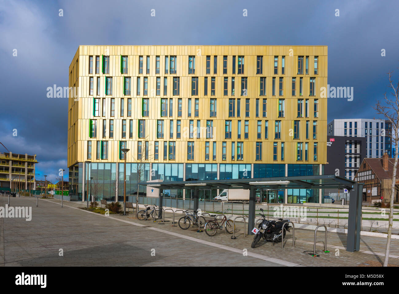 L'architecture de Newcastle, vue de l'édifice de base - un noeud pour les nouvelles entreprises situées dans la zone centrale de la Science de Newcastle Upon Tyne, England, UK Banque D'Images