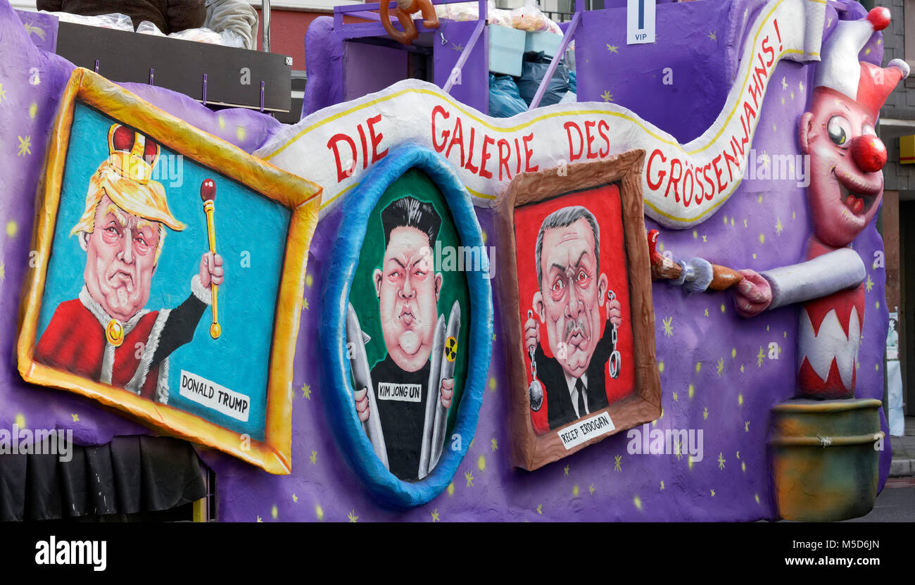 Portraits de présidents autocratiques dans des cadres photo, Donald Trump, Kim Jong-un, Recep Tayyip Erdogan, la caricature politique, Banque D'Images