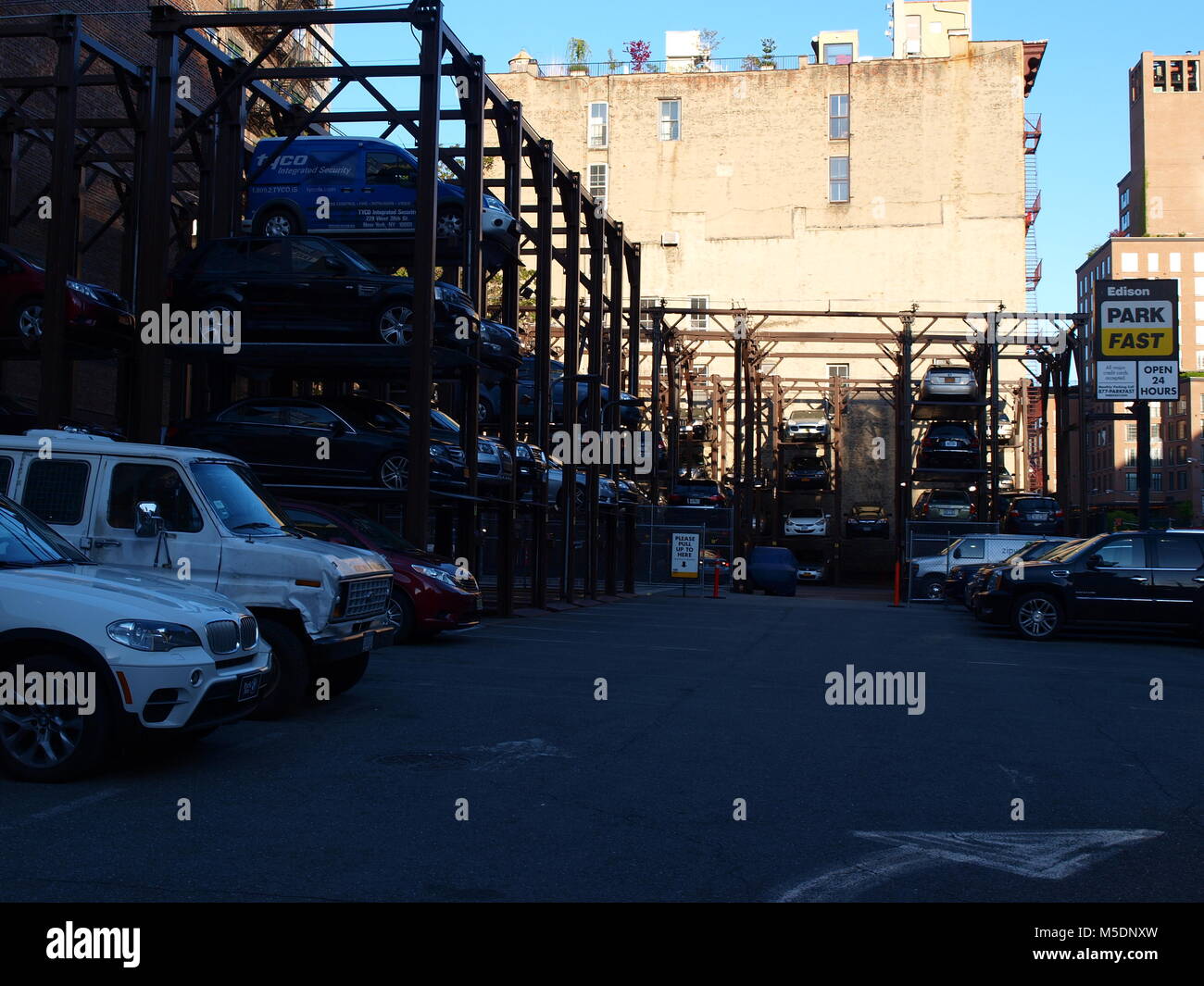 Parking i New York Banque D'Images