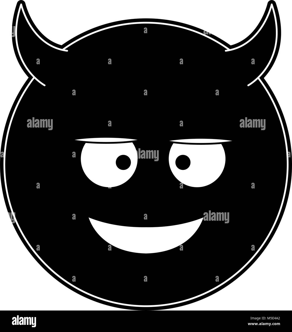 Emoji diable cartoon Image Vectorielle Stock Alamy