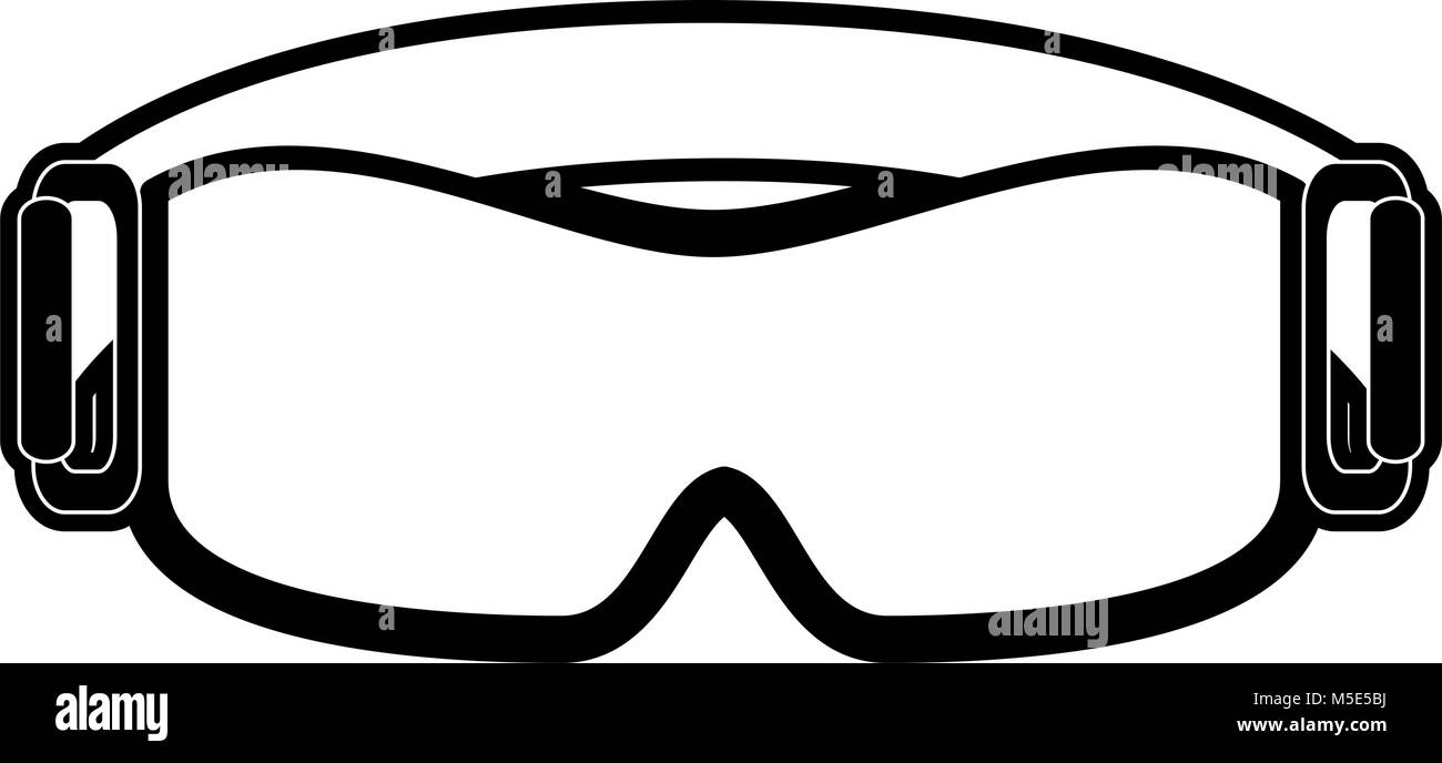 Masque ou lunettes de sports d'hiver libre de droit Image Vectorielle Stock  - Alamy
