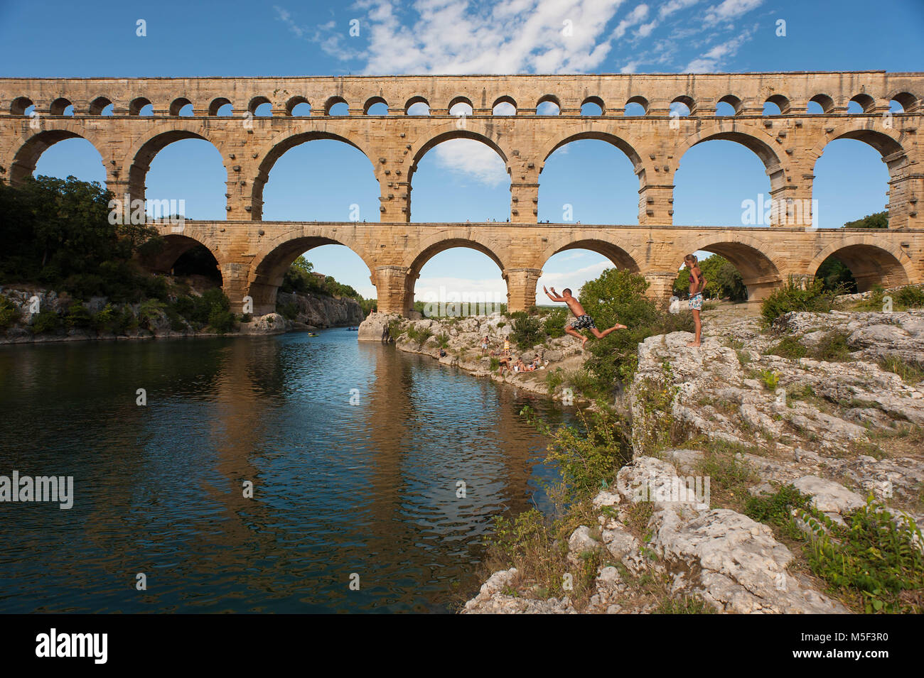 Pont du Gard, France. Banque D'Images