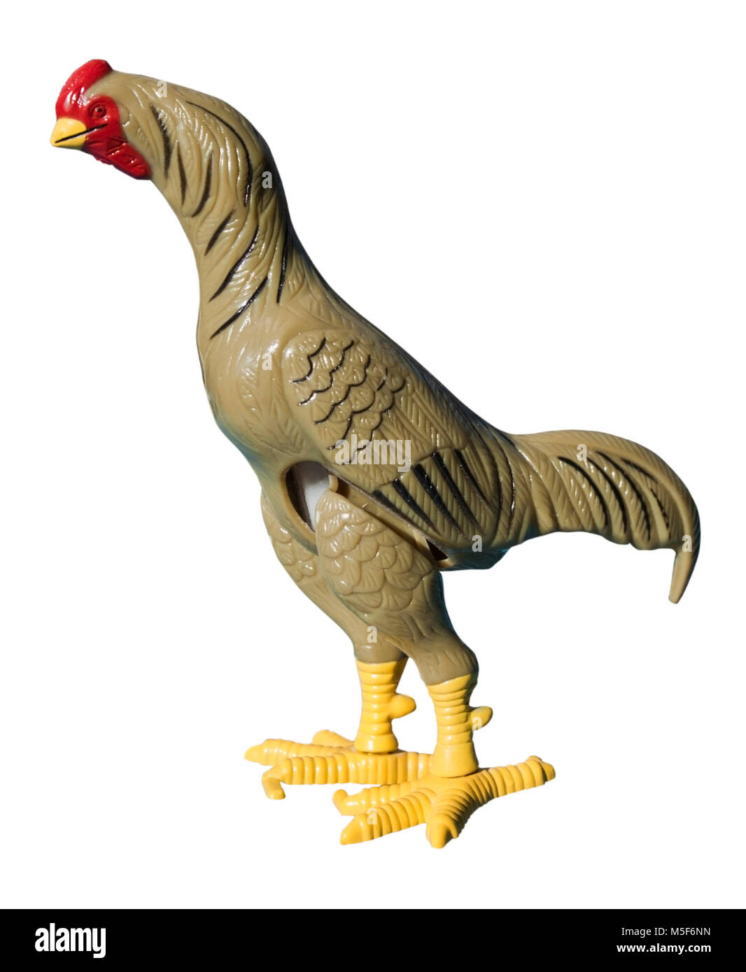 Wind-up toy coq poulet. Isolées. Banque D'Images