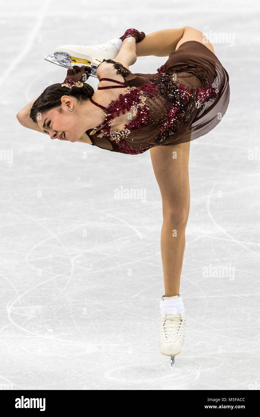 Evgenia Medvedeva (OAR) remporte la médaille d'argent en patinage artistique - Ladies' gratuitement aux Jeux Olympiques d'hiver de PyeongChang 2018 Banque D'Images