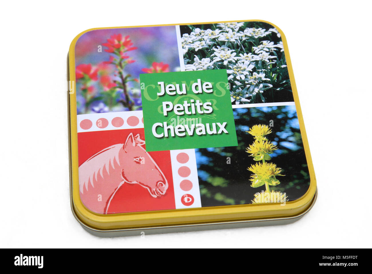 Jeu magnétique Français Jeu de Petits Chevaux (jeu de petits chevaux) Banque D'Images