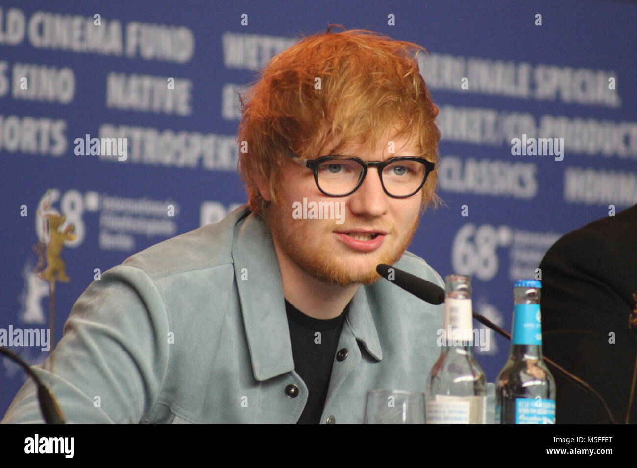 Berlin, Allemagne. 23 Février, 2018. Conférence de presse à l'hôtel Grand Hyatt à Berlin/Allemagne pour » Auteur-compositeur" par 68e Berlinale. ed sheeran Banque D'Images