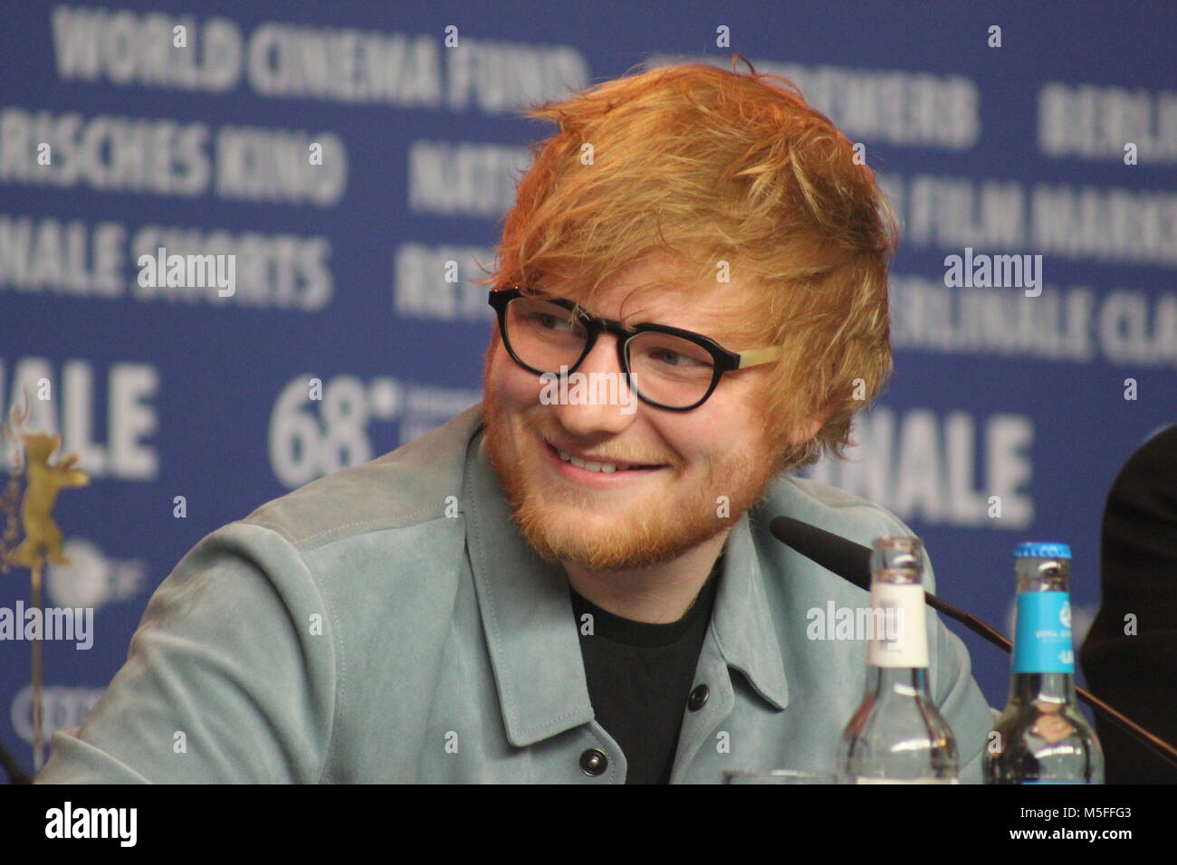 Berlin, Allemagne. 23 Février, 2018. Conférence de presse à l'hôtel Grand Hyatt à Berlin/Allemagne pour » Auteur-compositeur" par 68e Berlinale. ed sheeran Banque D'Images