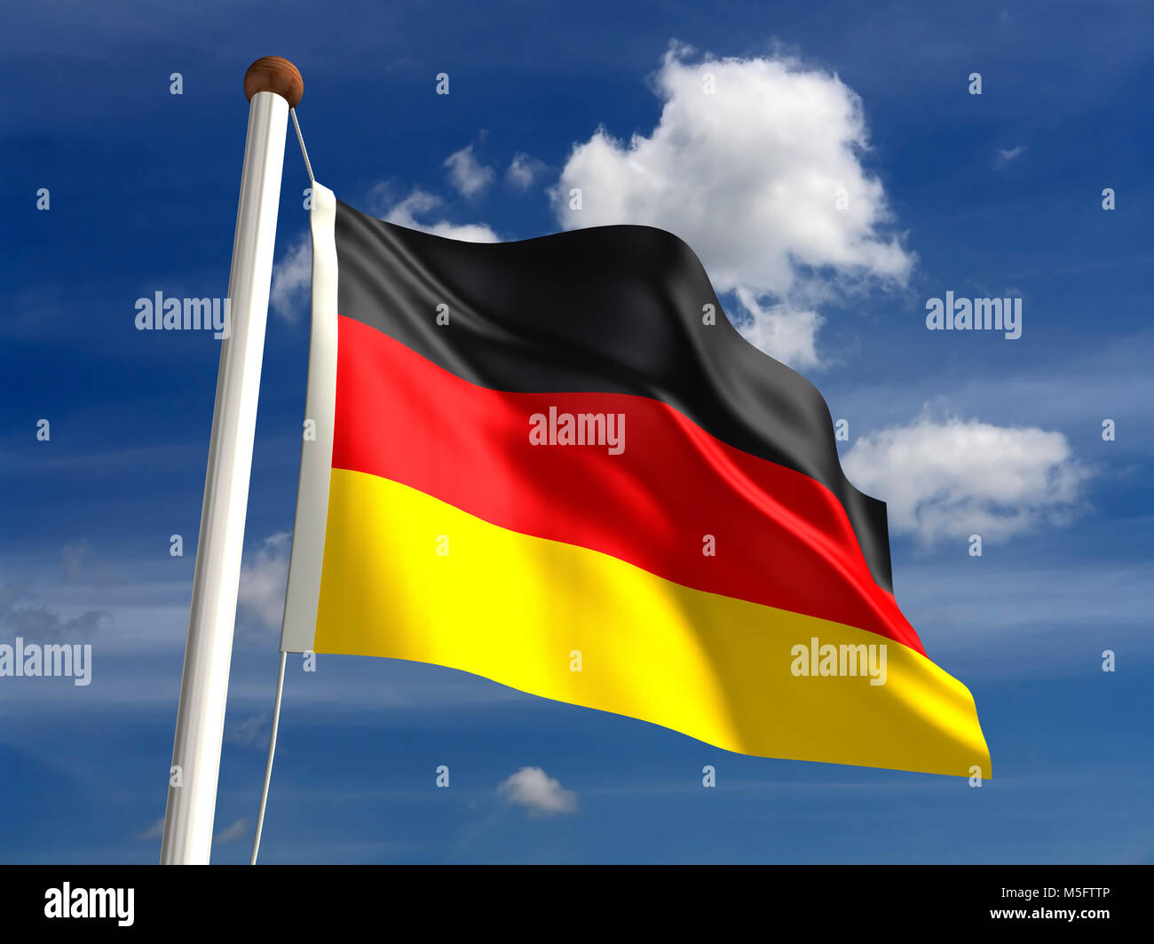 Drapeau Allemagne 3D (avec chemin de détourage) Banque D'Images