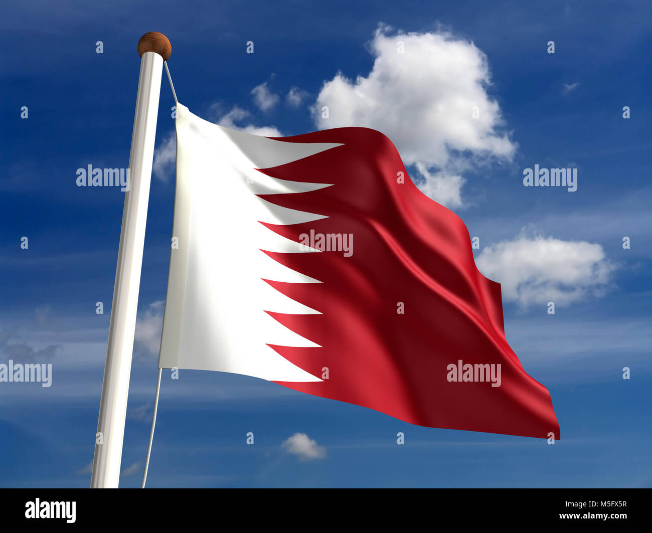 Drapeau Qatar 3D (avec chemin de détourage) Banque D'Images