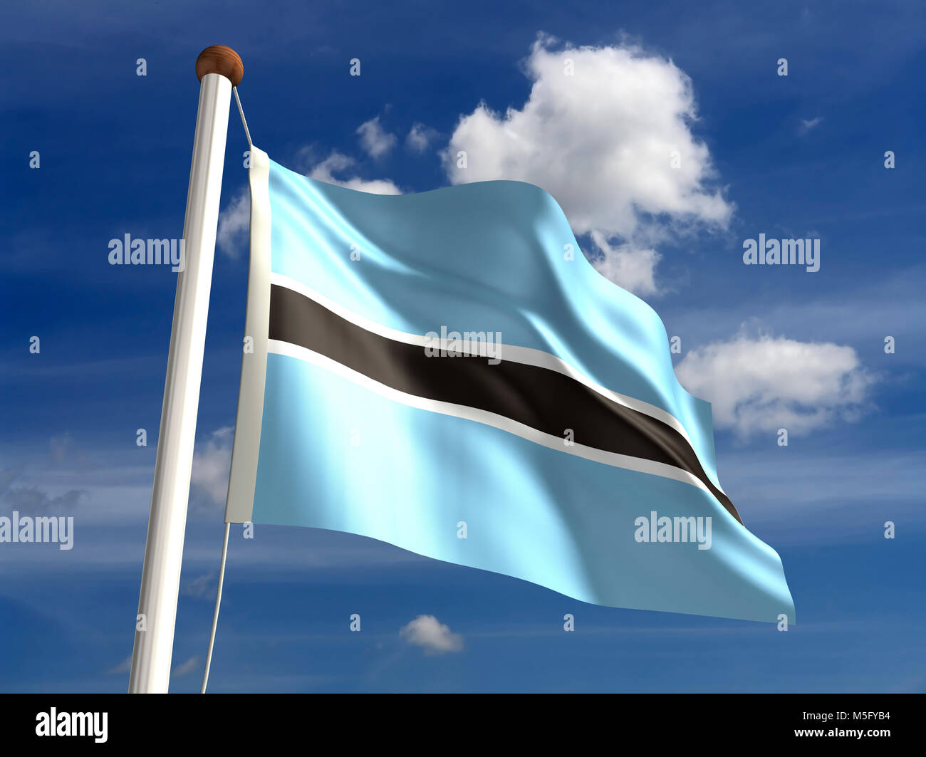 Botswana drapeau (with clipping path) Banque D'Images