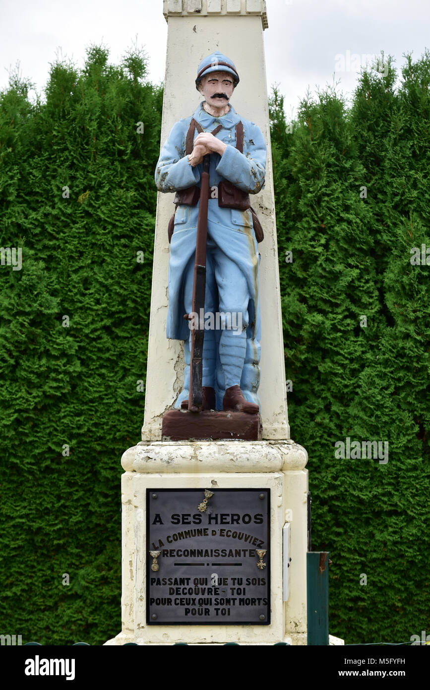 La première guerre mondiale en France, Écouviez memorial Banque D'Images