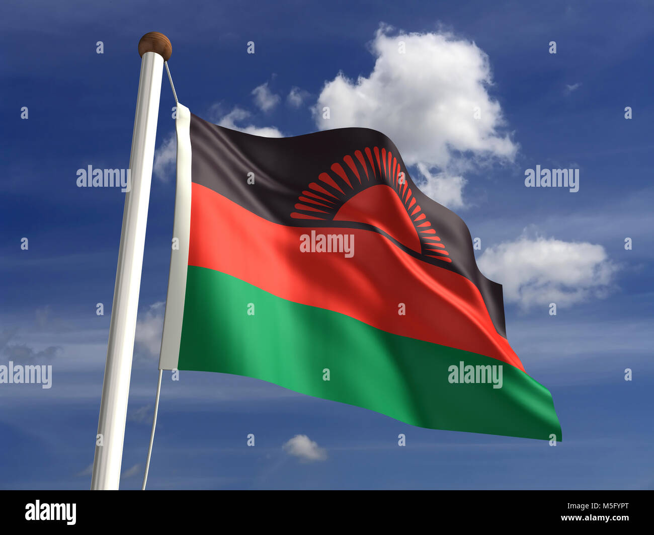 Drapeau Malawi (with clipping path) Banque D'Images