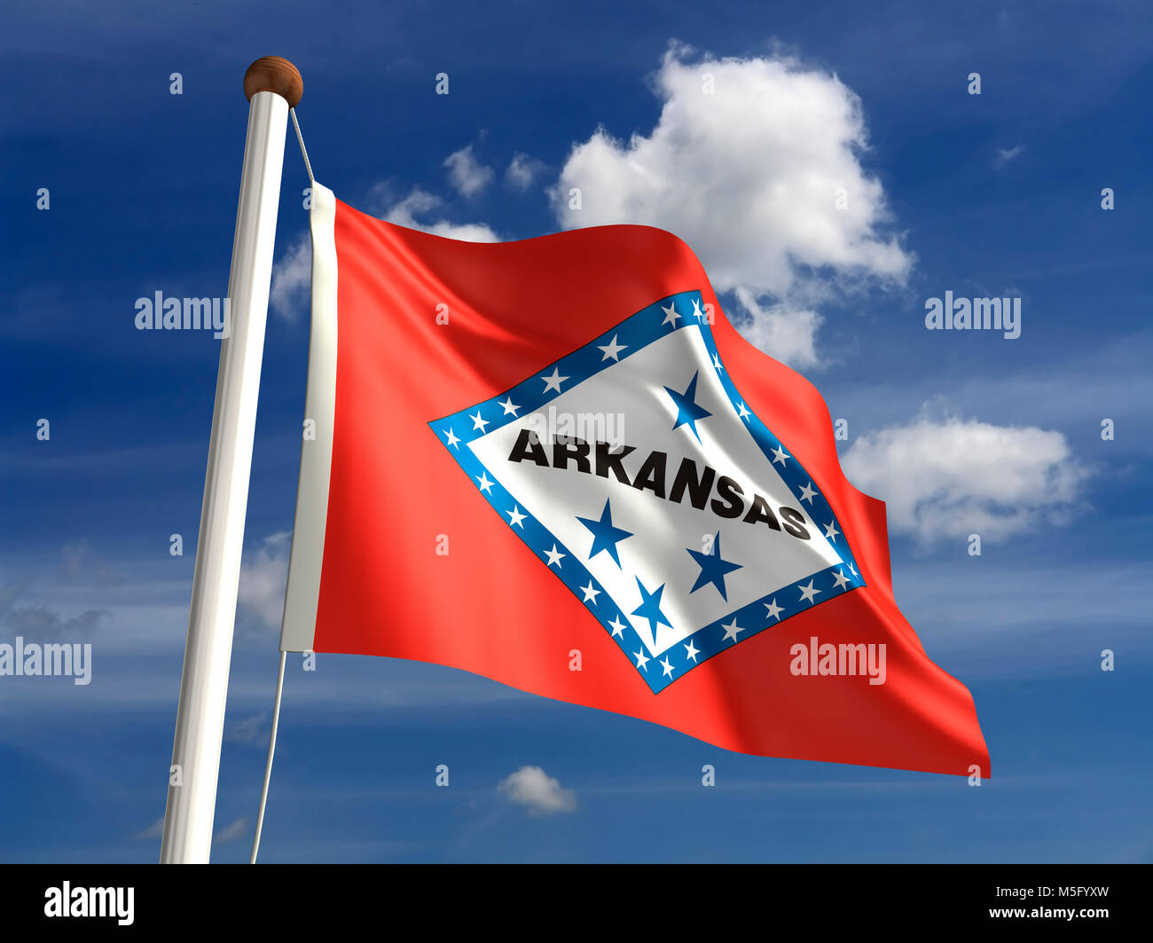 Drapeau de l'Arkansas (with clipping path) Banque D'Images