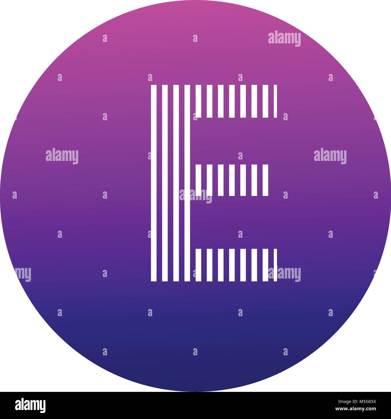 E logo vector font. Contours futuristes lettre. Ligne de haute qualité de l'authentification unique. Creative élégant symbole blanc sur fond coloré. L'alph minimale Illustration de Vecteur