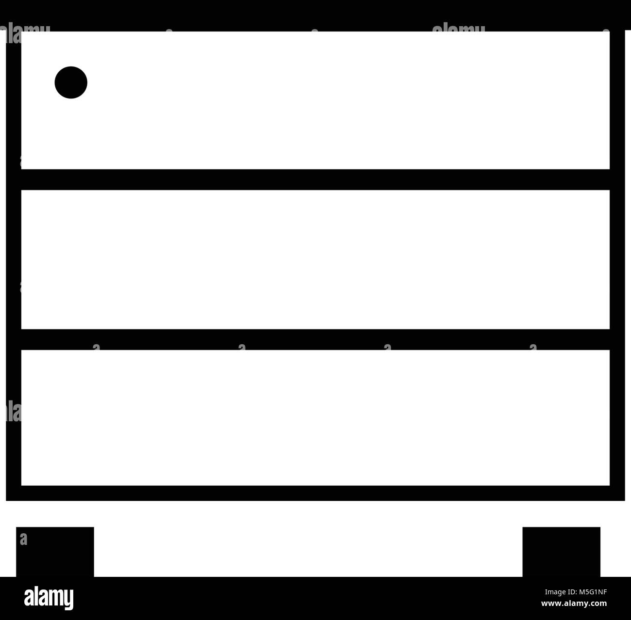 Armoire meubles ligne de l'icône de style contour isolé sur fond blanc, l'illustration est plat, vector, pixel parfait pour le web et print. Sto linéaire Illustration de Vecteur