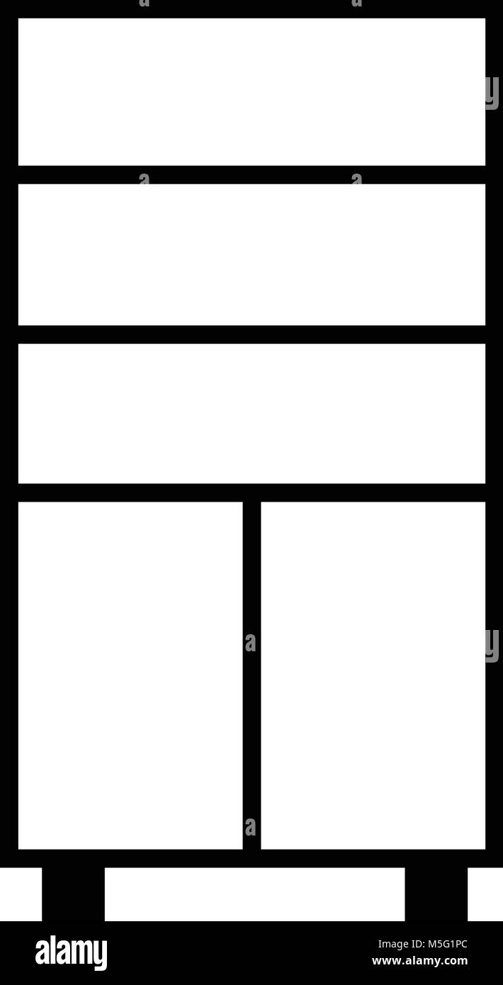 Ligne de l'icône de meubles style contour isolé sur fond blanc, l'illustration est plat, vector, pixel parfait pour le web et print. Stokes et linéaire Illustration de Vecteur