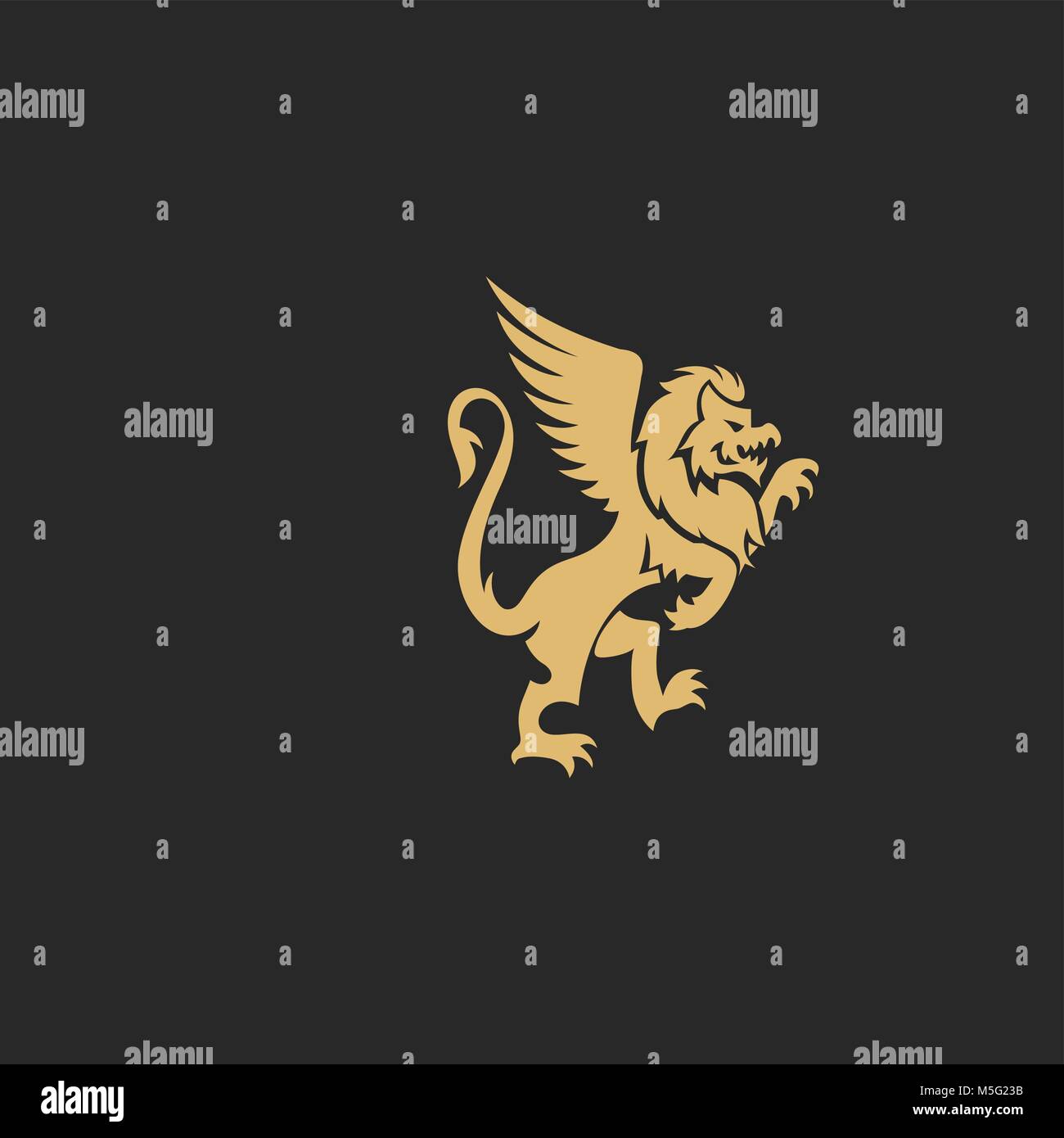 Vecteur d'illutration golden Griffin Illustration de Vecteur